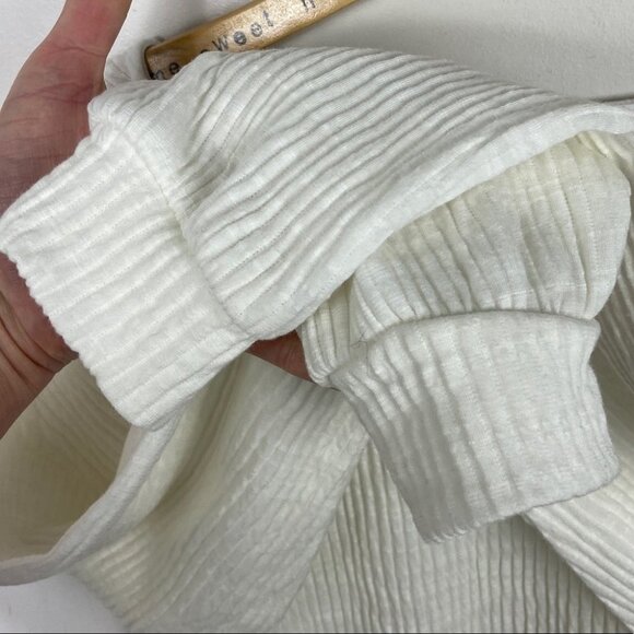 NEW Off White Boat Neck Ribbed Knit Pullover Sweater Nordstrom Size Small NWOT S - Picture 5 of 13